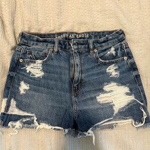 American Eagle Outfitters Ripped Blue Jean Shorts